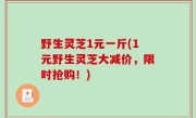 野生灵芝1元一斤(1元野生灵芝大减价，限时抢购！)