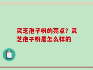 灵芝孢子粉的亮点？灵芝孢子粉是怎么样的