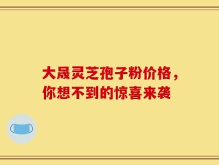 大晟灵芝孢子粉价格，你想不到的惊喜来袭
