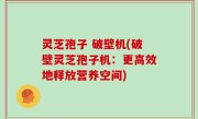 灵芝孢子 破壁机(破壁灵芝孢子机：更高效地释放营养空间)