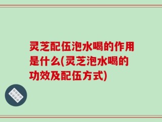 灵芝配伍泡水喝的作用是什么(灵芝泡水喝的功效及配伍方式)