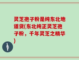 灵芝孢子粉是纯东北地道货(东北纯正灵芝孢子粉，千年灵芝之精华)