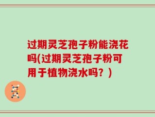 过期灵芝孢子粉能浇花吗(过期灵芝孢子粉可用于植物浇水吗？)