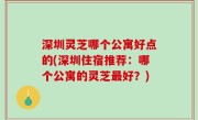 深圳灵芝哪个公寓好点的(深圳住宿推荐：哪个公寓的灵芝最好？)