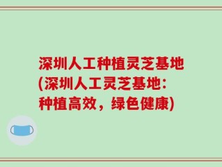 深圳人工种植灵芝基地(深圳人工灵芝基地：种植高效，绿色健康)