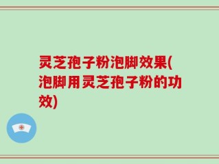 灵芝孢子粉泡脚效果(泡脚用灵芝孢子粉的功效)