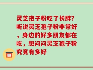 灵芝孢子粉吃了长胖？听说灵芝孢子粉非常好，身边的好多朋友都在吃，想问问灵芝孢子粉究竟有多好