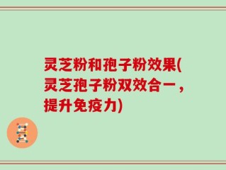 灵芝粉和孢子粉效果(灵芝孢子粉双效合一，提升免疫力)