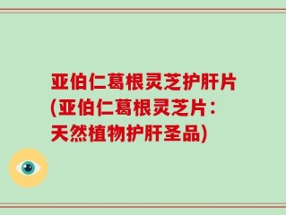 亚伯仁葛根灵芝护肝片(亚伯仁葛根灵芝片：天然植物护肝圣品)