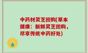中药材灵芝团购(草本健康：新鲜灵芝团购，尽享传统中药好处)