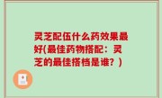 灵芝配伍什么药效果最好(最佳药物搭配：灵芝的最佳搭档是谁？)