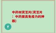 中药材灵芝片(灵芝片：中药提高免疫力的神器)