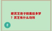 肥灵芝孢子胶囊后多梦？灵芝有什么功效