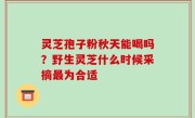 灵芝孢子粉秋天能喝吗？野生灵芝什么时候采摘最为合适