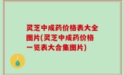 灵芝中成药价格表大全图片(灵芝中成药价格一览表大合集图片)