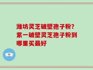 潍坊灵芝破壁孢子粉？紫一破壁灵芝孢子粉到哪里买最好