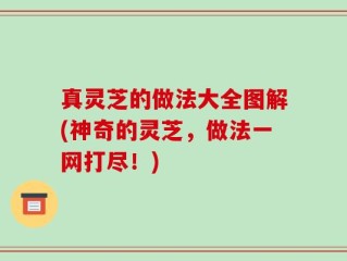 真灵芝的做法大全图解(神奇的灵芝，做法一网打尽！)