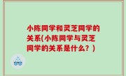 小陈同学和灵芝同学的关系(小陈同学与灵芝同学的关系是什么？)