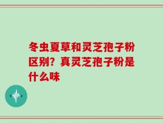 冬虫夏草和灵芝孢子粉区别？真灵芝孢子粉是什么味