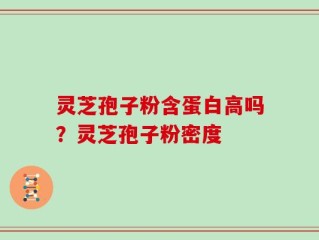灵芝孢子粉含蛋白高吗？灵芝孢子粉密度