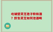 吃破壁灵芝孢子粉和酒？野生灵芝如何泡酒喝