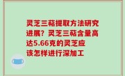 灵芝三萜提取方法研究进展？灵芝三萜含量高达5.66克的灵芝应该怎样进行深加工