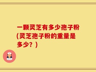 一颗灵芝有多少孢子粉(灵芝孢子粉的重量是多少？)