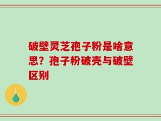 破壁灵芝孢子粉是啥意思？孢子粉破壳与破壁区别