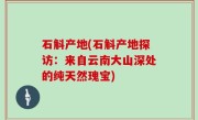 石斛产地(石斛产地探访：来自云南大山深处的纯天然瑰宝)