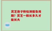 灵芝孢子粉检测报告周期？灵芝一般长多久才能长大