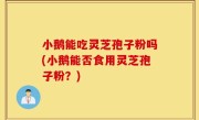 小鹅能吃灵芝孢子粉吗(小鹅能否食用灵芝孢子粉？)