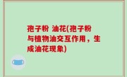 孢子粉 油花(孢子粉与植物油交互作用，生成油花现象)
