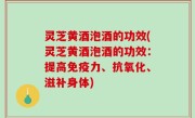 灵芝黄酒泡酒的功效(灵芝黄酒泡酒的功效：提高免疫力、抗氧化、滋补身体)