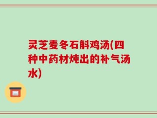 灵芝麦冬石斛鸡汤(四种中药材炖出的补气汤水)