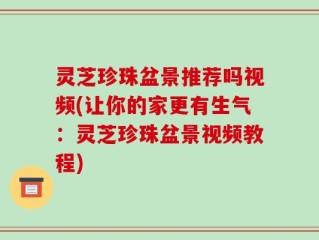 灵芝珍珠盆景推荐吗视频(让你的家更有生气：灵芝珍珠盆景视频教程)