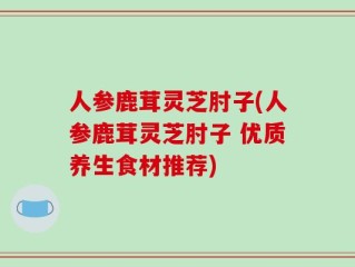 人参鹿茸灵芝肘子(人参鹿茸灵芝肘子 优质养生食材推荐)