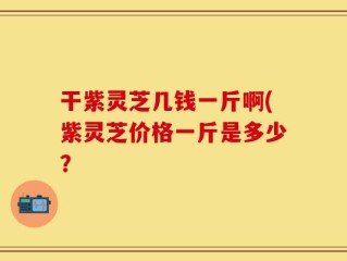 干紫灵芝几钱一斤啊(紫灵芝价格一斤是多少？