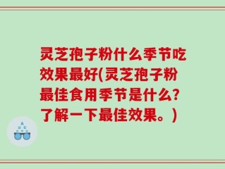 灵芝孢子粉什么季节吃效果最好(灵芝孢子粉最佳食用季节是什么？了解一下最佳效果。)