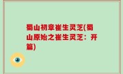 蜀山初章崔生灵芝(蜀山原始之崔生灵芝：开篇)