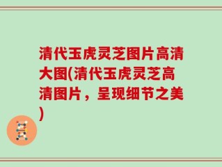 清代玉虎灵芝图片高清大图(清代玉虎灵芝高清图片，呈现细节之美)