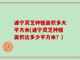 通宁灵芝种植面积多大平方米(通宁灵芝种植面积达多少平方米？)
