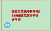 破壁灵芝孢子粉早晚？999破壁灵芝孢子粉好不好
