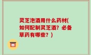 灵芝泡酒用什么药材(如何配制灵芝酒？必备草药有哪些？)