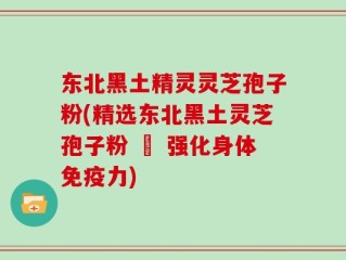 东北黑土精灵灵芝孢子粉(精选东北黑土灵芝孢子粉 – 强化身体免疫力)