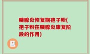 胰腺炎恢复期孢子粉(孢子粉在胰腺炎康复阶段的作用)