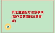 灵芝泡酒配方注意事项(制作灵芝酒的注意事项)