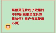 葛根灵芝片吃了效果好不好呢(葛根灵芝片效果如何？用户分享使用心得)