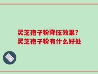 灵芝孢子粉降压效果？灵芝孢子粉有什么好处