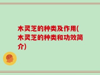 木灵芝的种类及作用(木灵芝的种类和功效简介)