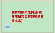 铁皮石斛灵芝鸭汤(铁皮石斛和灵芝的鸭汤营养丰富)